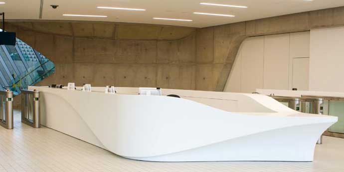 The Aquatics Centre Wall Cladding In Deep Nocturne Dupont United